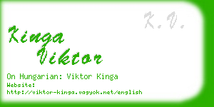 kinga viktor business card